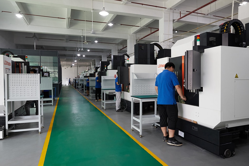 3 axis,4 axis, and 5 axis CNC Machining workshop of CNC Machining China Company 